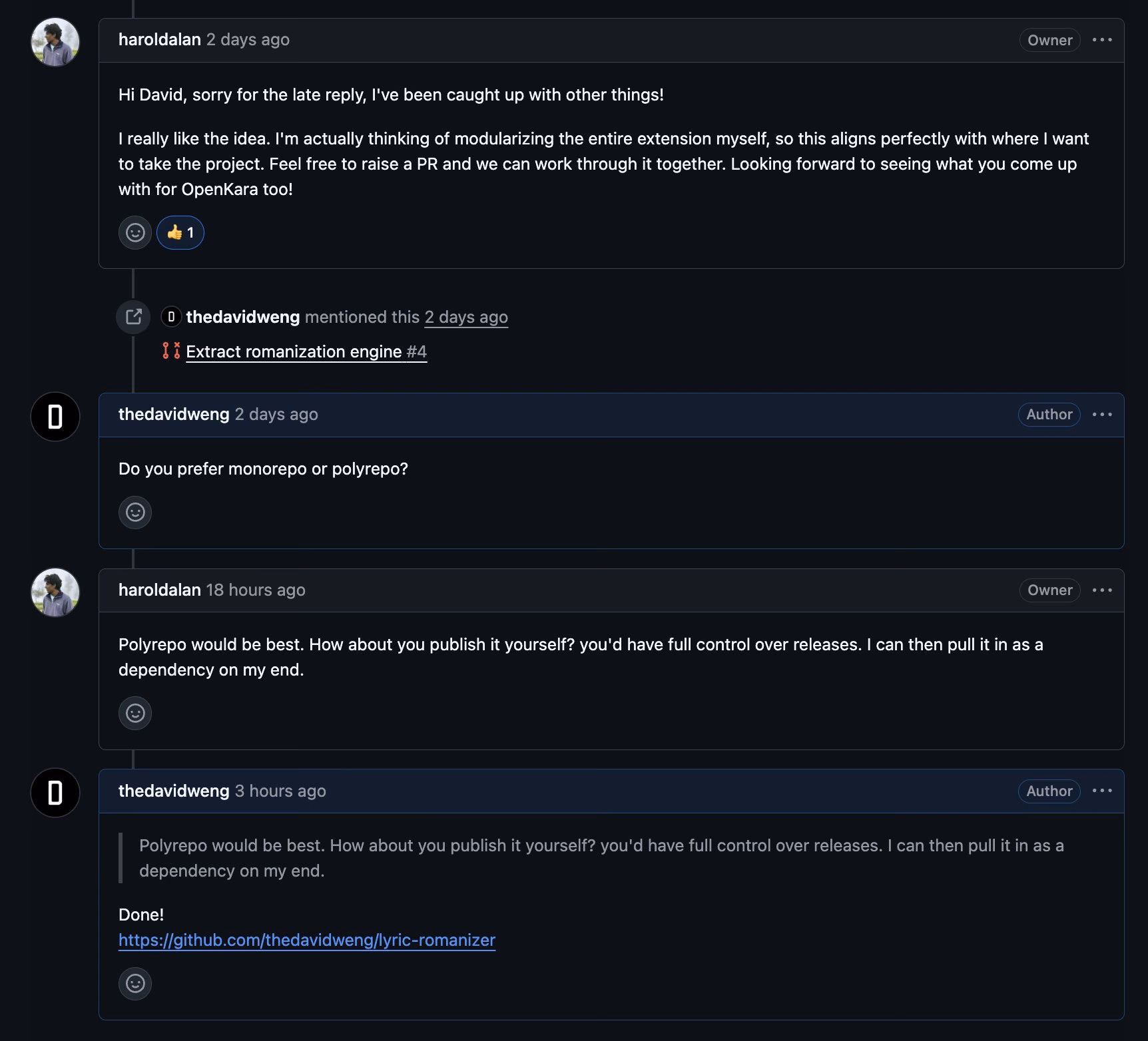 GitHub Issue #3 closed: lyric-romanizer published